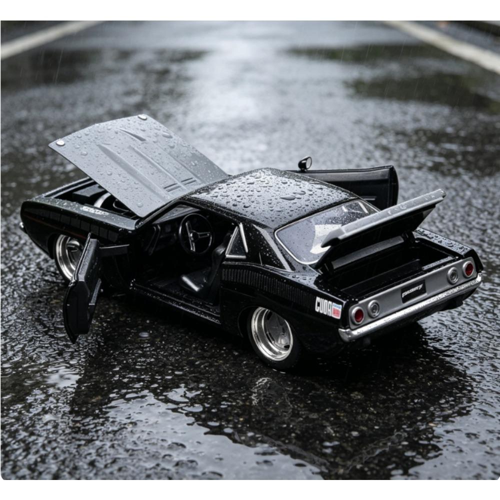 1:24 Letty's Plymouth Barracuda Fast & Furious 7 Diecast Model Car, Black American Muscle Collectible