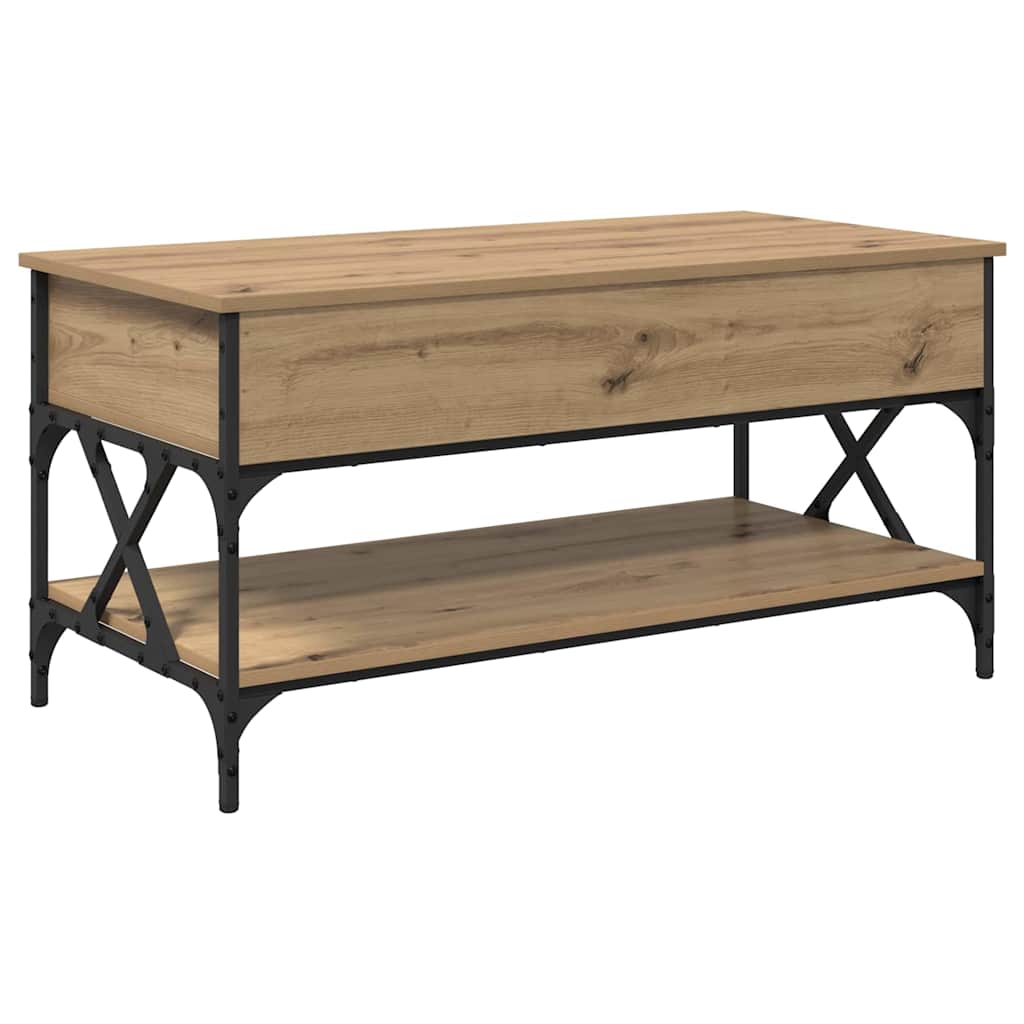 Artisan Oak Coffee Table 100 X 50 X 50 Cm Engineered Wood