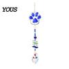 Exquisite Craftsmanship Wind Chime Crystal Cat Paw Chimes, Suncatchers for Windows Hanging, Rainbow Light Prism Maker Indoor Outdoor Home Garden Decor