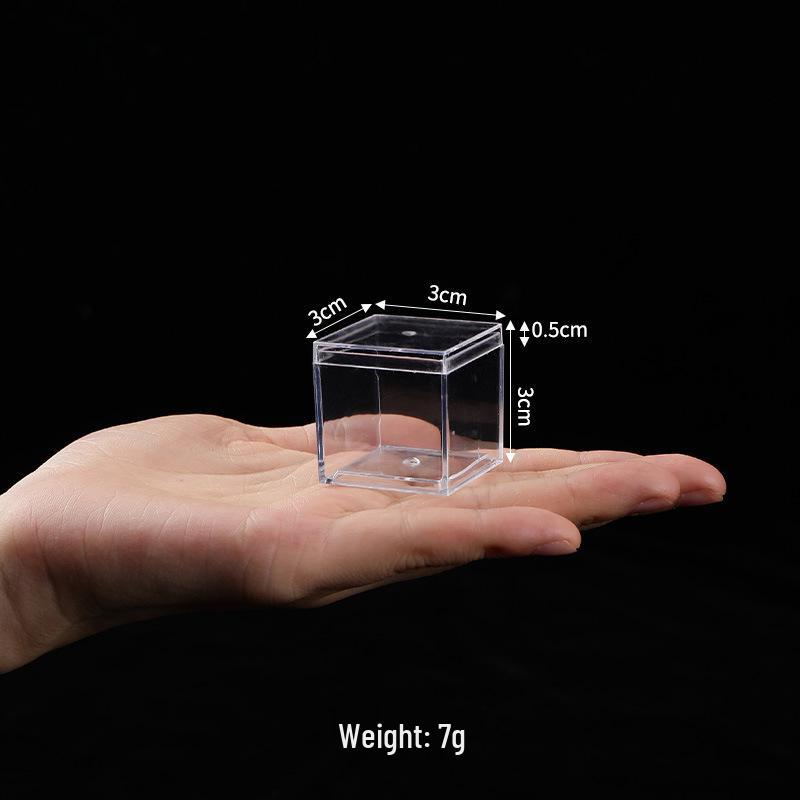 Transparent Square Acrylic Storage Box for Figures - Dustproof Food-grade Plastic, PS Wedding Candy Box with Lid