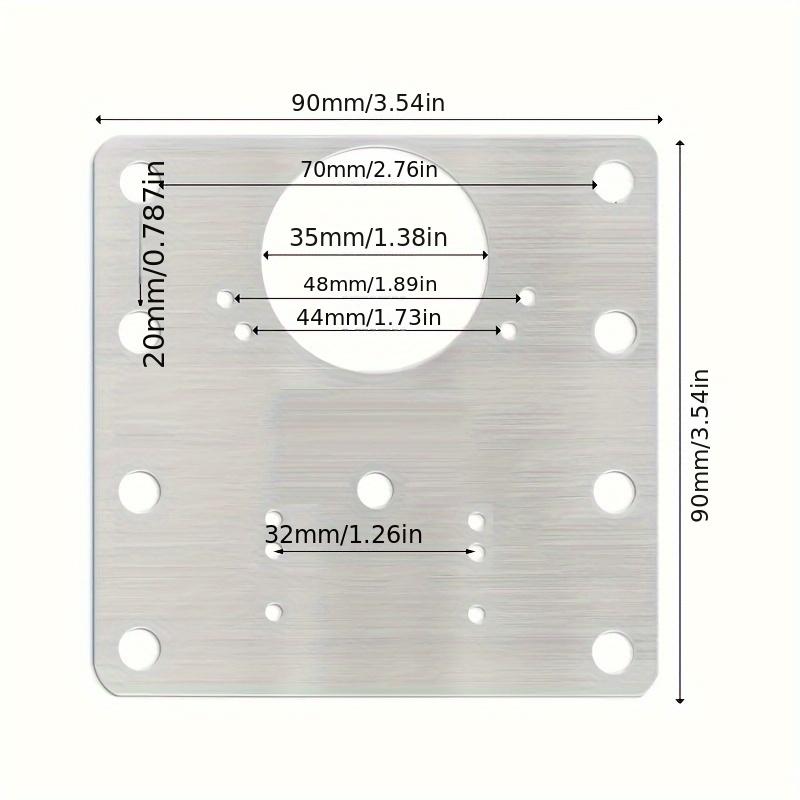 2/4PCS Cabinet Hinge Repair Kit, Adjustable Hidden Hinges w/Screws for Broken Cabinet Doors (Easy Fix Rustproof)