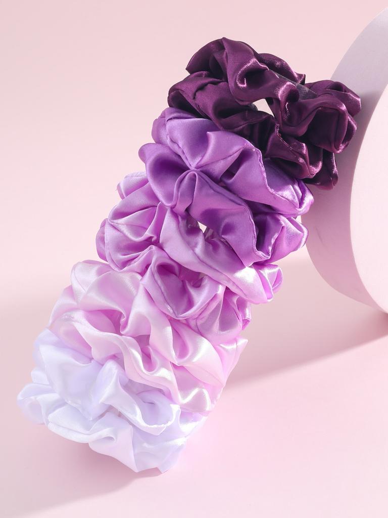 10 szt. Modne satynowe gumki do włosów dla kobiet dziewcząt elastyczne opaski do włosów do kucyka kolorowe nakrycie głowy akcesoria do włosów