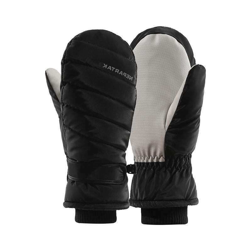 

Женские зимние водонепроницаемые флисовые перчатки для велоспорта с сенсорным экраном One Size чёрный