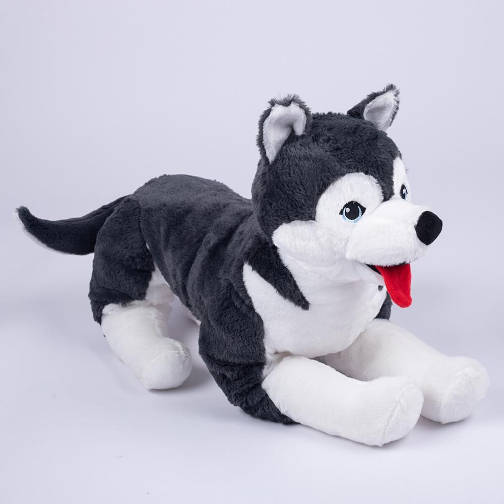 Husky Labrador Toy Dog Animal Stuffed Plush Prone Posture Doll Gifts Children