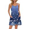 Women's Summer Casual Straps Sundress With Pockets Short Beach Vacation Tank Dresses