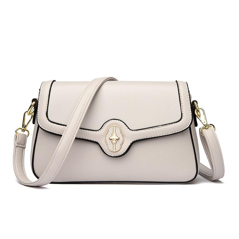 Women's bag, high-end clamshell messenger bag, light luxury temperament, single shoulder women's backpack, fashionable and simple small square bag.