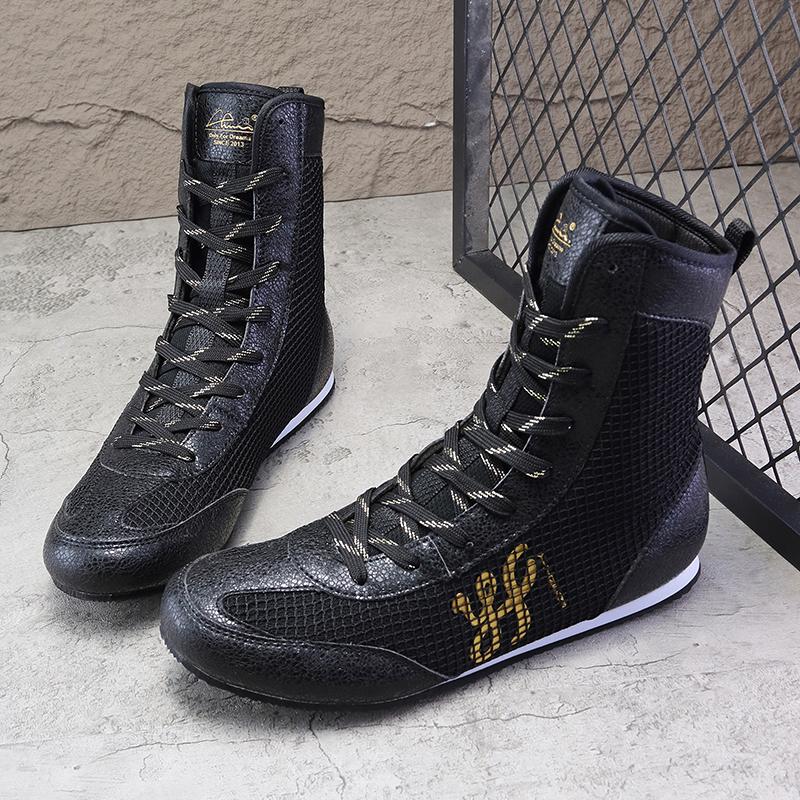 2026 New Wrestling Shoes for Men Breathable Boxing Training Boot Shock-Absorbant Combat Sneakers Men Training Fighting Boots