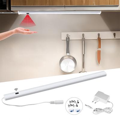 LED osvetlenie pod skrinkou Ručný spínač snímača 30 40 50 cm jednosmerný prúd 12V s vysokým jasom LED nástenné svietidlo pre kuchyňu, spálňu, skriňu, s EÚ zástrčkou