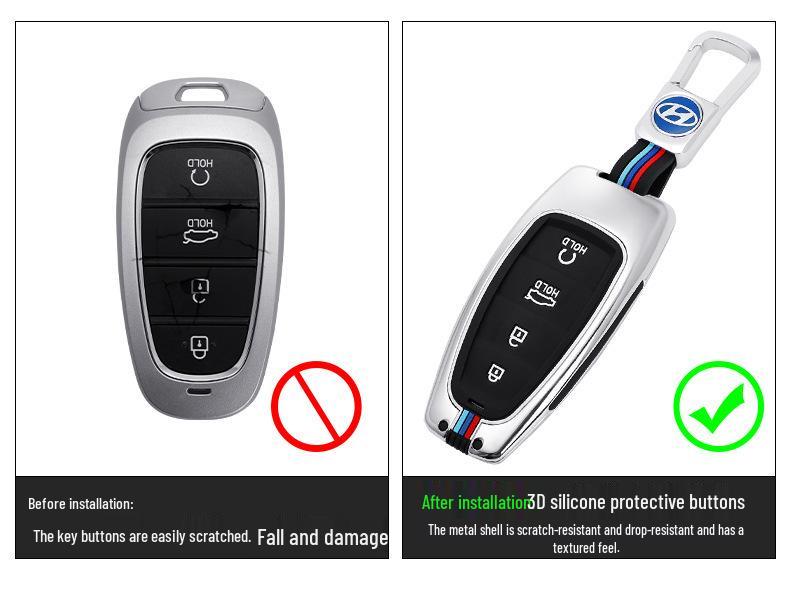 Fifth-Gen Hyundai Tucson L Car Key Case and Metal Shell