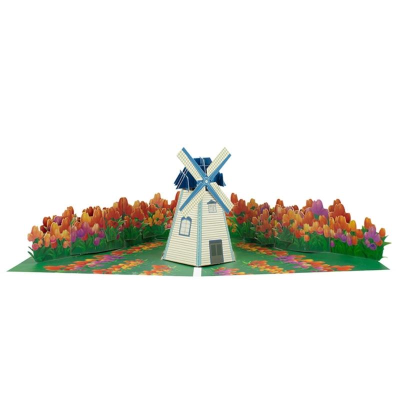 Paper Crafted 3D Greeting Card Foldable 3D Greeting Card Flower Sea Card Floral Greeting Card for Mother's Day