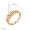 Minimalist Style  Rose Gold Color Ring For Women Mosaic Shiny Natural Zircon Accessories Party Daily Fine Jewelry