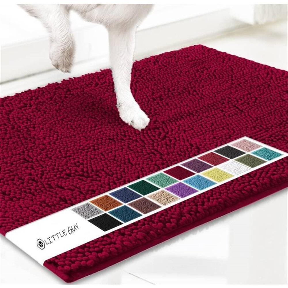 Nepromokavá podložka pro psy – Ultraabsorpční mikrovlákno, Protiskluzová podložka TPE, Rychleschnoucí – 16x24" Vstupní rohožka do interiéru pro domácí mazlíčky – Omyvatelná, 14 barev