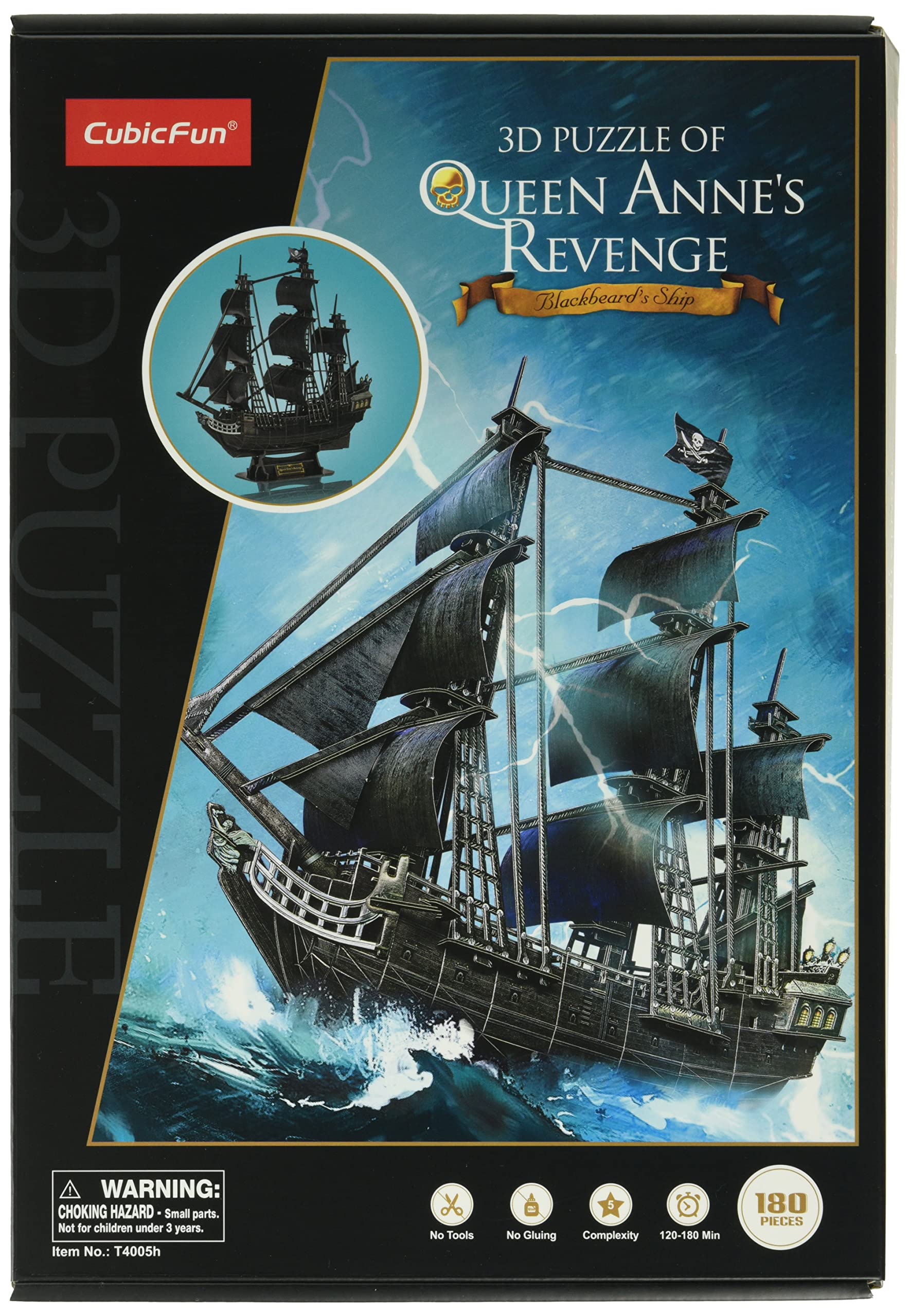 

3D Puzzle Big Ship Series Blackbeard s Queen Anne s Revenge 180 Pieces T4005h-V2