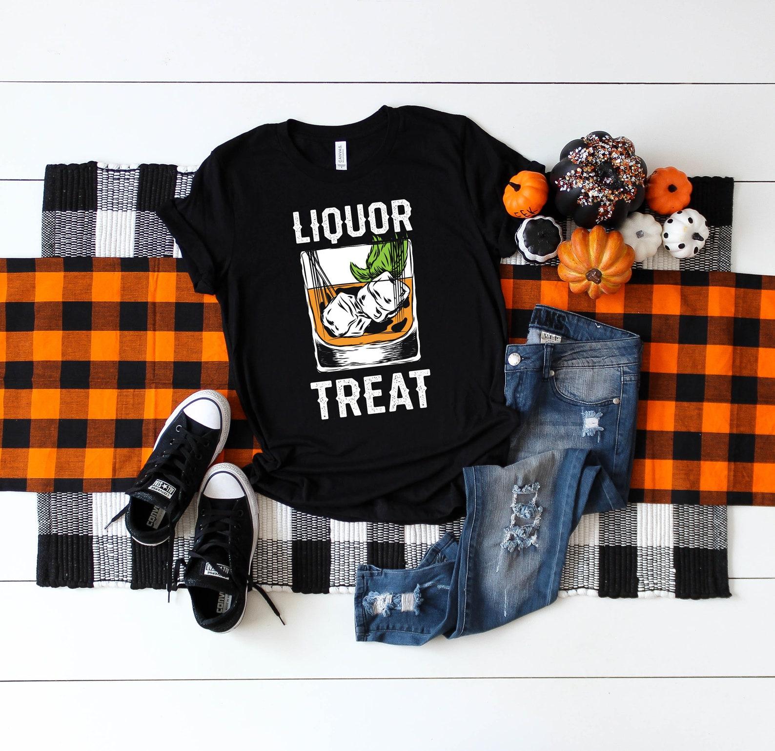 Liquor Whiskey Funny Halloween T-Shirt M