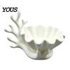 Matte Texture Jewelry Tray 3D Printed Shell Shape Dish Tray, Ocean Wave Organizer with Grooved Design, Ring Earring Holder Vanity Earrings