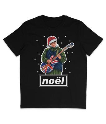 Noël - Nero - T-Shirt Organica - Oasis - Manchester - Gallagher - Natale