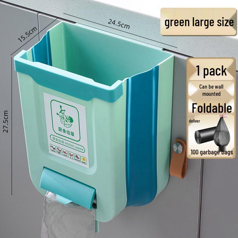 Wall-Mounted Foldable Kitchen & Bathroom Trash Bin