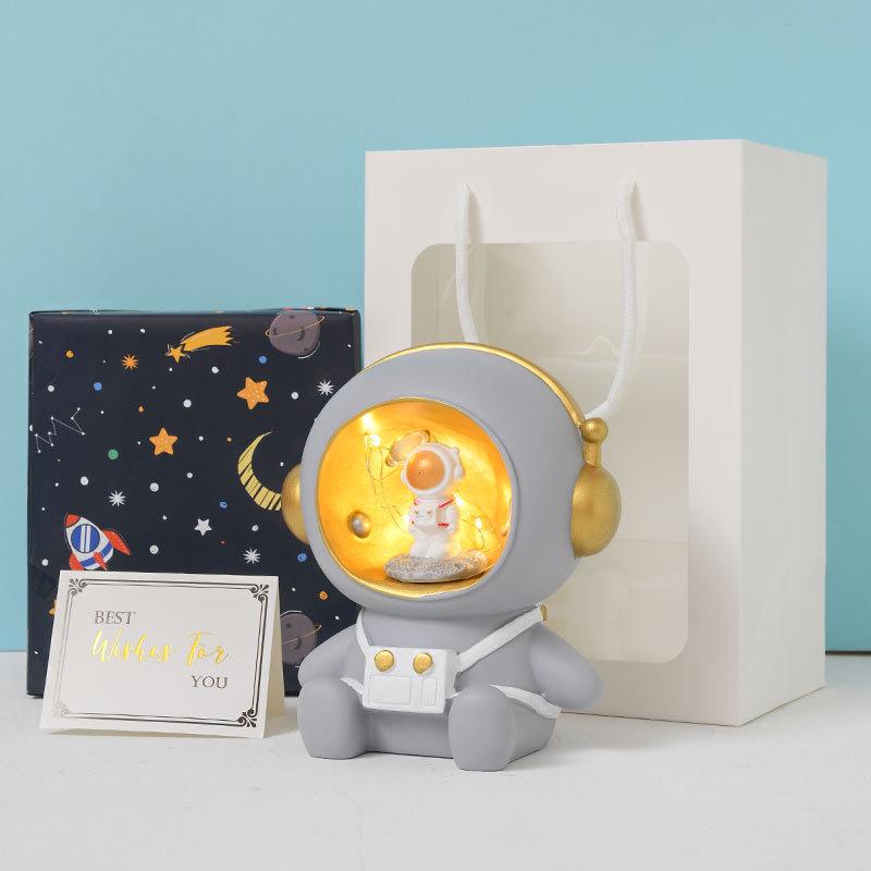 Astronaut Night Light Piggy Bank - Graduation & Birthday Gift for Boys