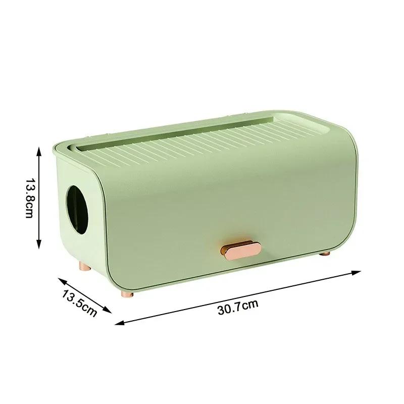 Wire Storage Box, Power Cord Storage Box, Dustproof and Waterproof Charger Socket, Cable Winding Storage Box