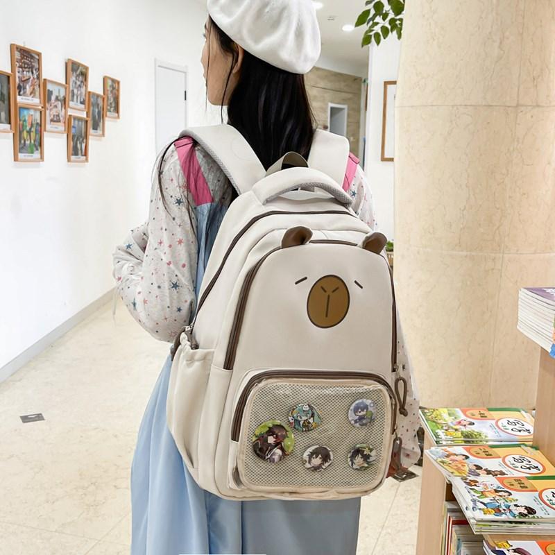 Backpack New Elementary School Bag Cartoon Lightweight Ridge Backpack Large Capacity
