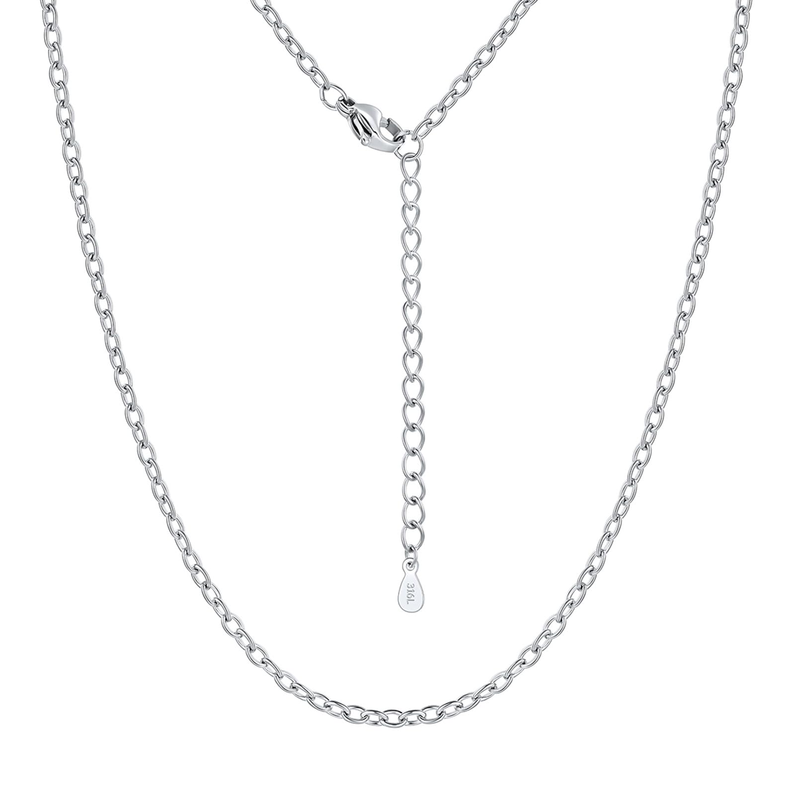 

Ожерелье для цепочки можно носить все азуки нержавеющие 2 мм [Silvora] женщины, только, время, гипоаллергенный, цепочка, сталь, мужской, серебро, 45 см,