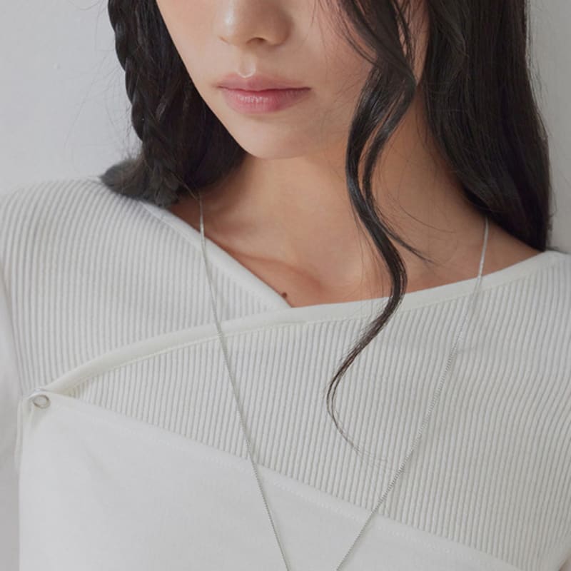 TOPGIRL (Surgical) Bold Ring Drop Pendant Necklace_TJN00002