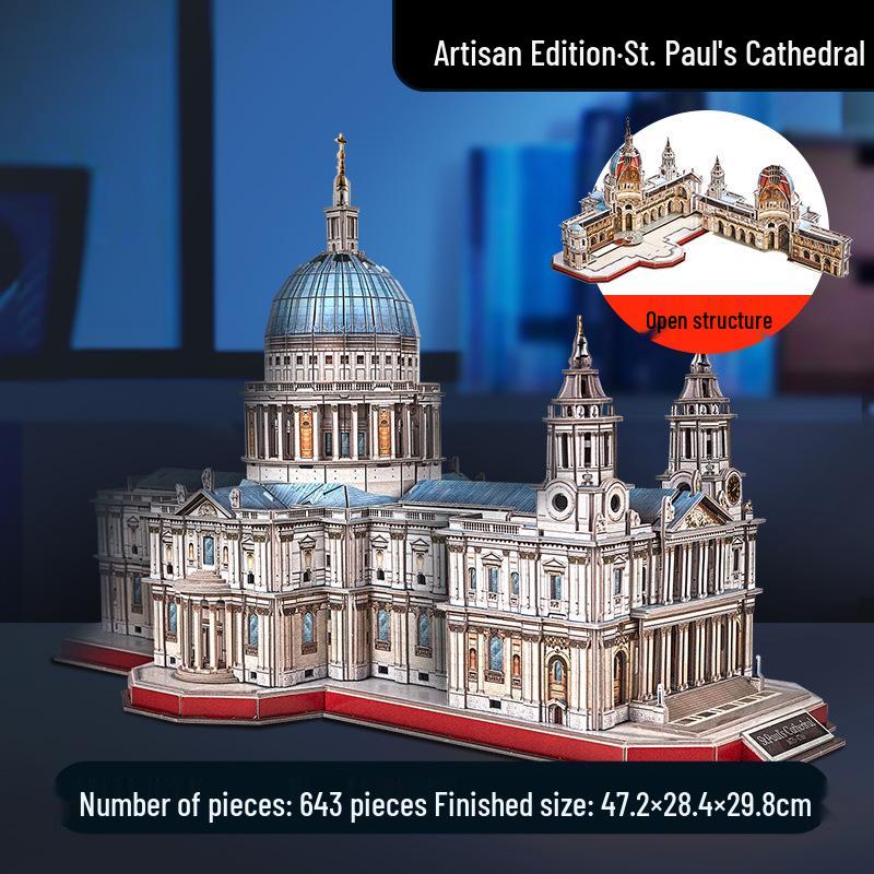 

LoCube 3D St. Пазл Собор Святого Павла: Большая самодельная модель церкви