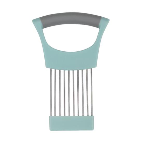 Stainless Steel Onion Holder & Slicer with 10 Prongs Hands-Free Vegetable Slicer for Onions Tomatoes Lemons Meat Kitchen Cutting Tool