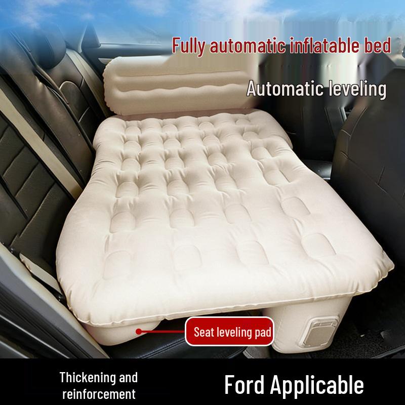 

Ford Mustang Rear Seat Auto-Leveling Inflatable Mattress for Focus, Active & Escort Models Black - Auto Inflate/Deflate + Leveling