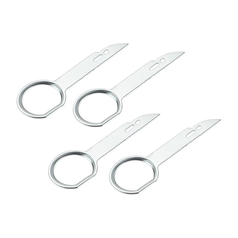 4Pcs Car Stereo Radio Disassembly Tool,Car Audio Disassembly Key,Manual Tool Kit,For Single Or Double DIN Factory Radios