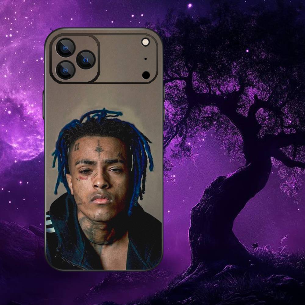 Custodia per Telefono del Rapper X-XXXTentacionS Per iPhone 17,16,15,14,13,12,Pro,Max,Plus,E,SE4,Air,Mini Scatola Morbida Nera