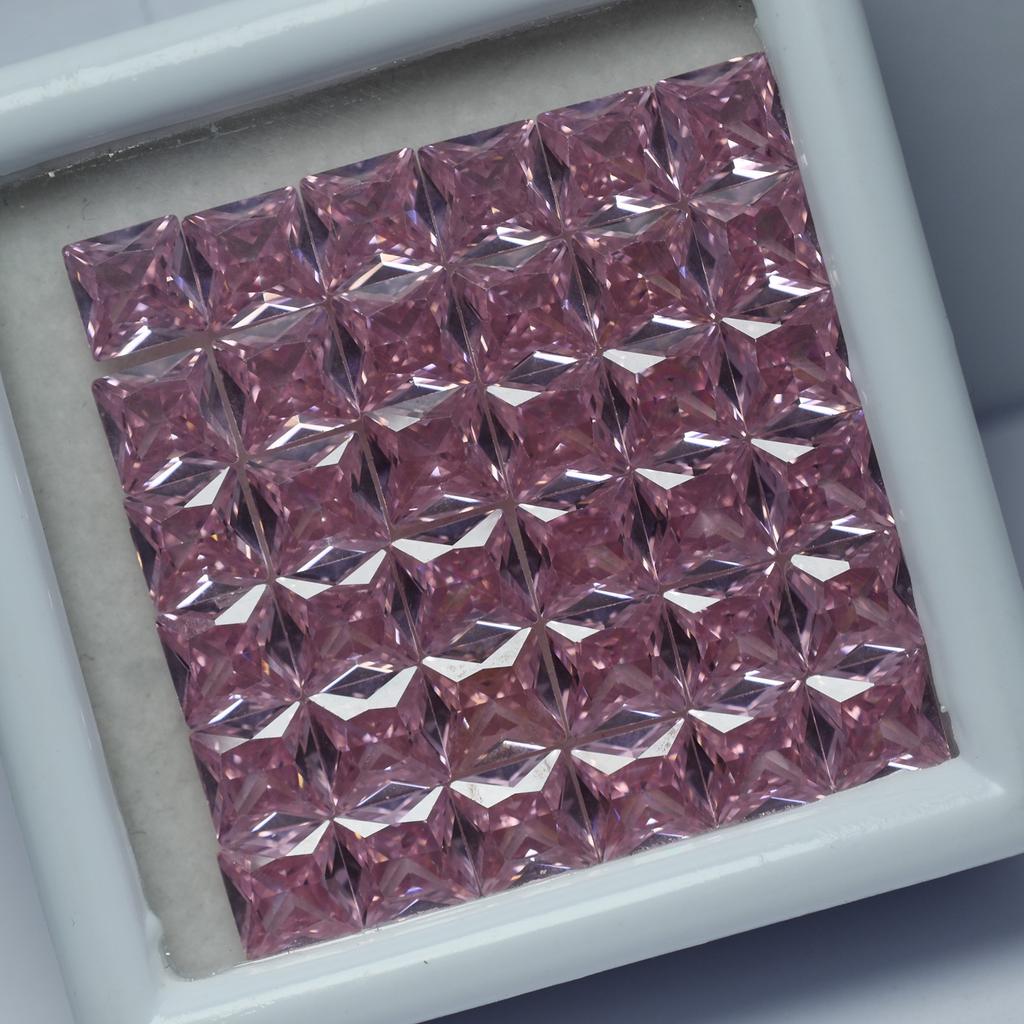 51 Pcs Lot Natural Pink Sapphire Square Cut 5x5mm Certified Loose Gemstones