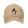 2026 Noot Noot Pingu Retro Funny Baseball Cap Vintage Distressed Denim Snapback Hat Men Women Outdoor Summer Adjustable Fit Caps