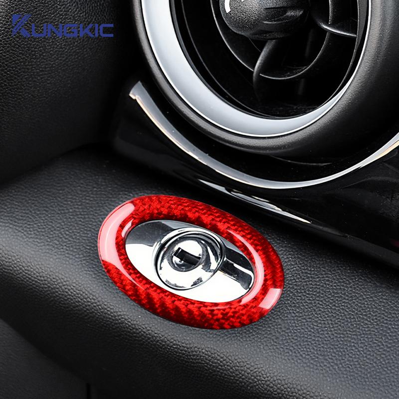 Hard Dry Carbon Fiber For BMW MINI Cooper Countryman R60 2010-2016 R55 R56 R57 2007-2013 Copilot Storage Box Switch Button Frame