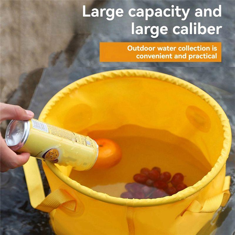 AEE4-Outdoor Portable Folding Bucket Portable Fishing Water Storage Container Camping Travel Portable Picnic Bucket