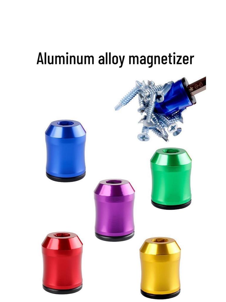 Aluminum Alloy Magnetic Holder with High Hardness and Strong Magnetic Adsorption; Magnetic Ring Bit Screwdriver Head for Electric Drill.