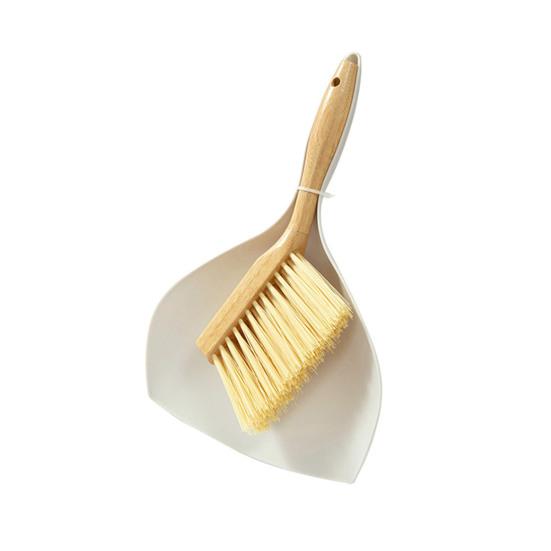 Small Broom Dustpan Set Ergonomic Natural Bamboo Handle Soft Bristles Portable Decorative Mini Broom Kit