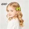 Glitter Bow Hair Clips for Girls 2Pcs Solid Color Clip Girls, Double Layer Sparkling Decorative Toddlers Hairpin, Accessory with Non-Slip Grip