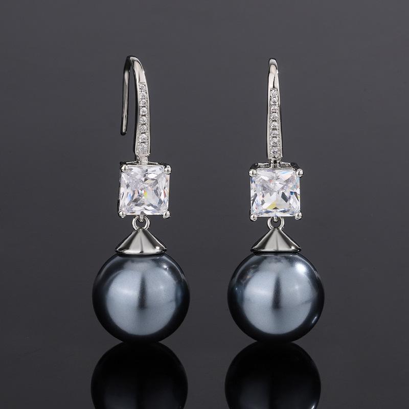 

Jewelry Copper Bottom Gold-Plated Pearl Earrings Stud Earrings Female 14Mm