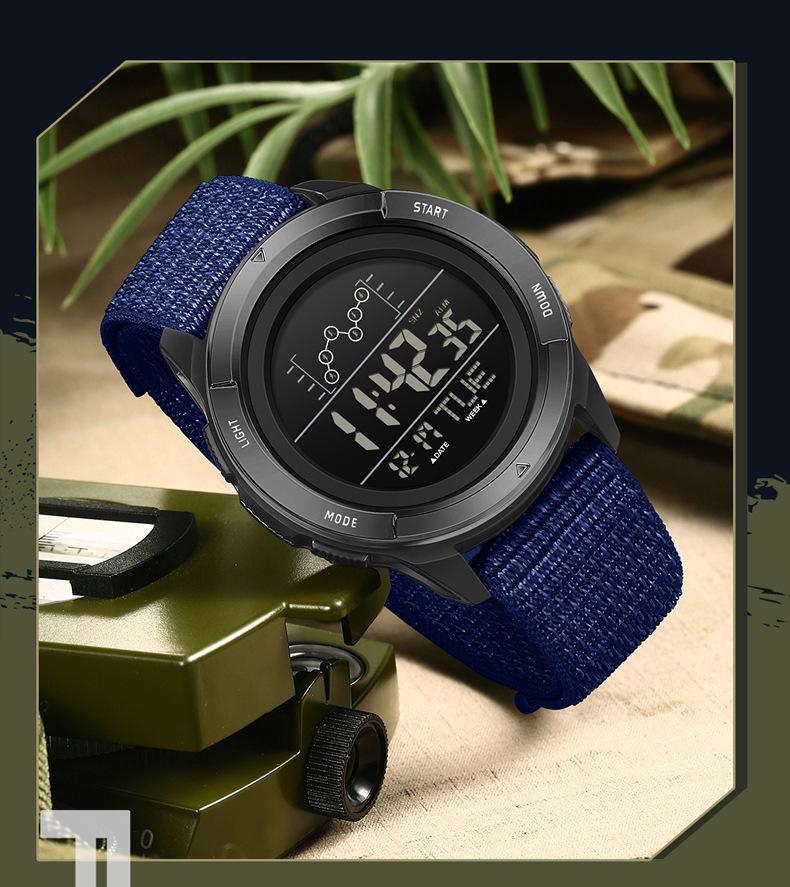 SANDA Outdoor Multifunctional Waterproof Men's Watch with Large Screen Display for Students