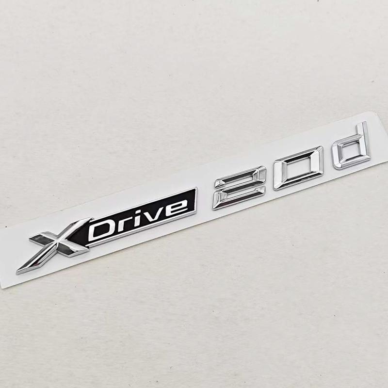 

3D ABS Хромированный Черный Автомобильные Буквы Логотип XDrive 20i 20d Шильдик Задний Багажник Наклейка На Боковую Дверь Наклейки Для BMW XDrive Аксессуары