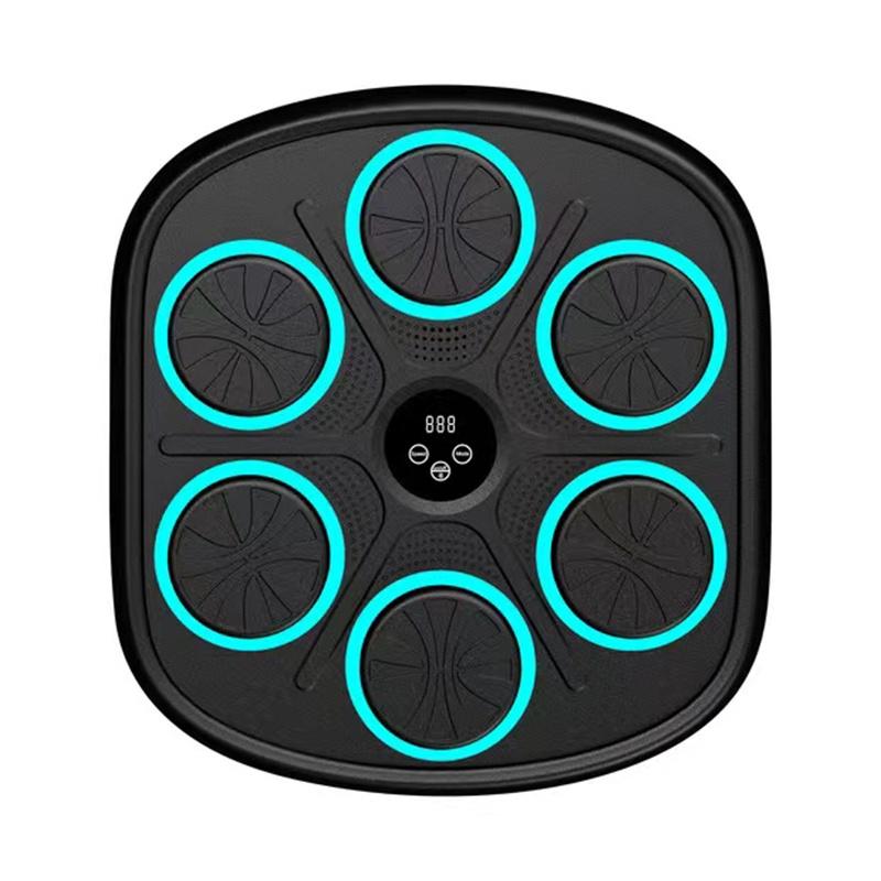 

Музыкальная мишень для бокса Регулируемый режим Цифровой дисплей Настенный тренировочный коврик для бокса Домашняя электронная настенная мишень для снятия стресса Bluetooth чёрный