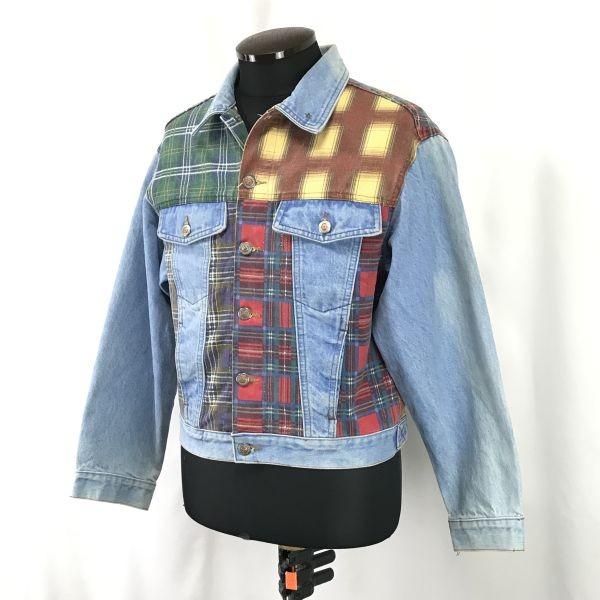 

Джинсовая куртка пэчворк Steel Jeans USA 80-90-х годов винтаж мужская S в западном стиле(ИСПОЛЬЗОВАЛ)