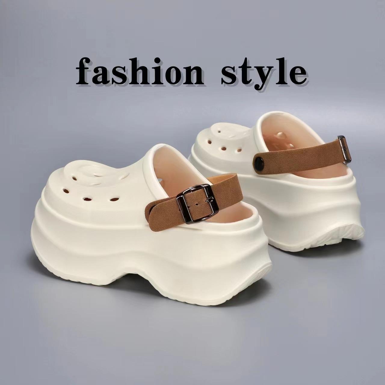 

Cave shoes женская новая летняя мода повседневная маленькая толстая подошва увеличивающая рост сандалии маффин носить пляжные классные тапочки 38