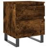 Nightstands (2 Pcs) Smoked Oak Finish 40 X 35 X 50 Cm Engineered Wood