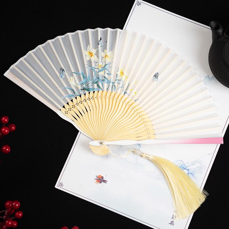 Gradient Cheongsam Style Hanfu Dance Folding Fan