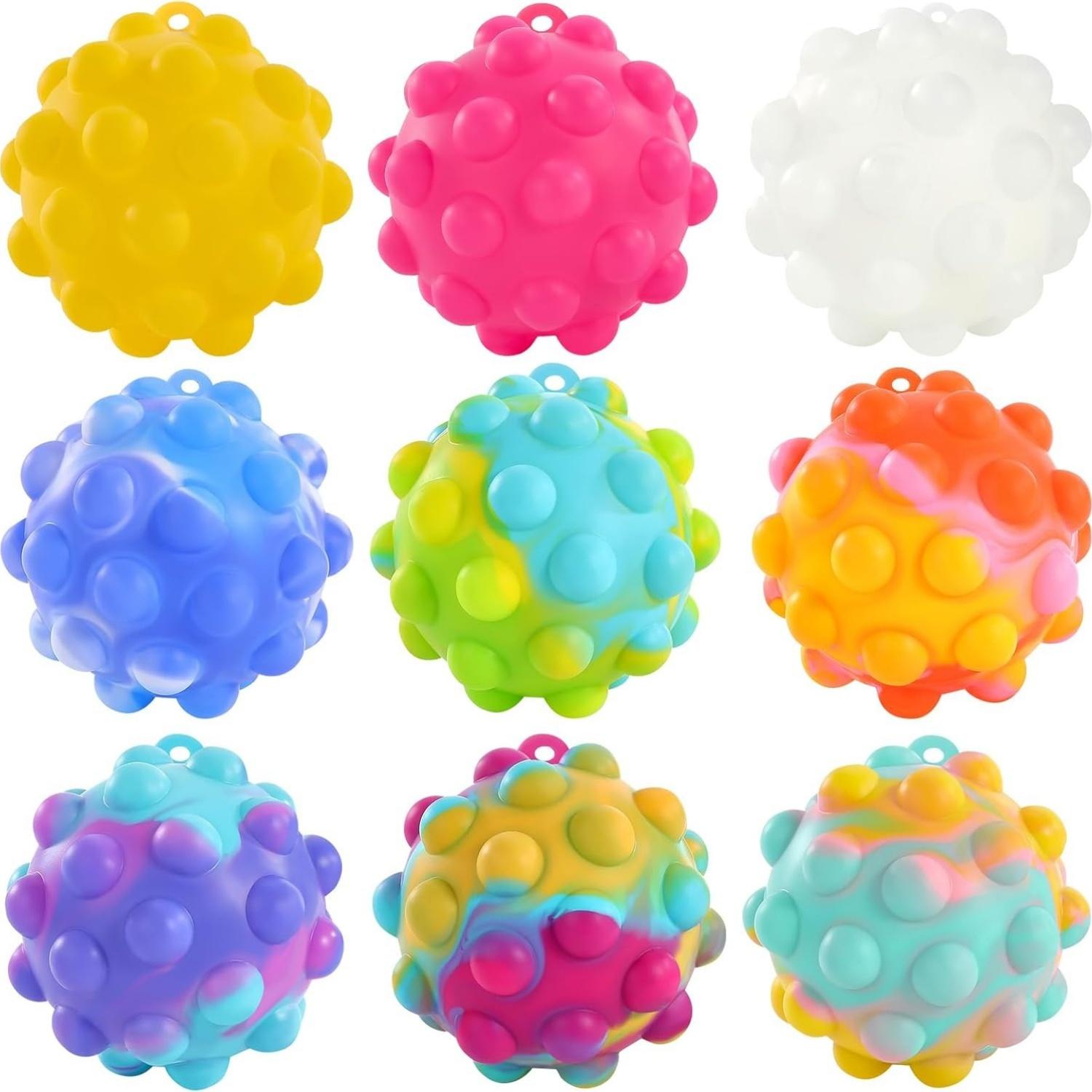 

1/2/4Pcs Pop Fidget Toys Bulk 3D Stress Balls For Kids Party Favors Autism Sensory Toys Squeeze Toys For Adult Stress Relief (As shown-33844)-