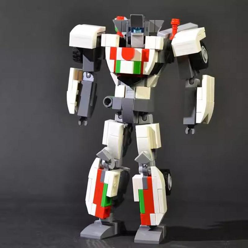 MOC Double Knife Robot 271PCS Electronic Drawing Splicing Block Model Toy