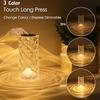 Colour 316 LED Crystal Table Lamp Rechargeable Touch Rose Romantic Night Lamp Bedroom Bedside Lamp Living Room Bar Decoration