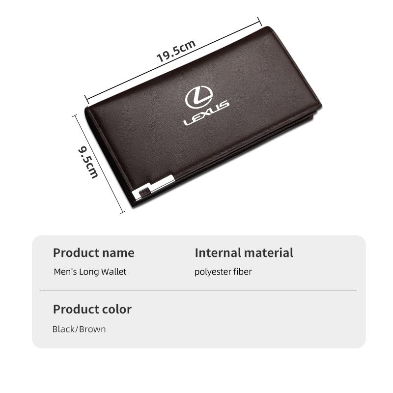 Car Styling Men's Wallet Driver's License Card Case Holder Coin Purse For Lexus IS250 IS200 CT200h GS300 LS430 RX450h LX570 IS30